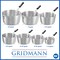 GRIDMANN Tapered Aluminum Sauce Pans with Silicone Handles, NSF Listed Heavy Duty Professional Cookware